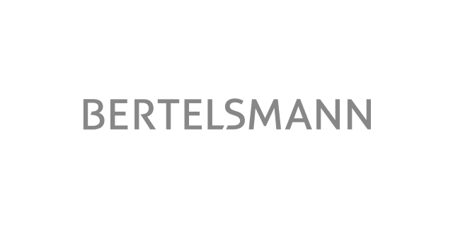 schwarzes Logo von Bertelsmann - einem Partner von RAS Services