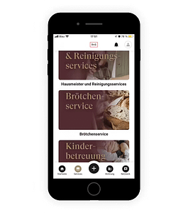 Screenshot der RAS App - Digitale Concierge Dienste bieten Vorteile durch Kosten- & Zeitersparnis.