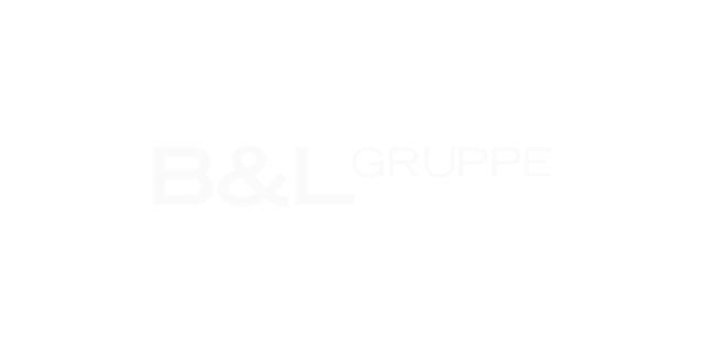 weißes Logo der B&L Gruppe - einem Partner von RAS Services