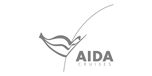 schwarzes Logo von AIDA Cruises - einem Partner von RAS Services
