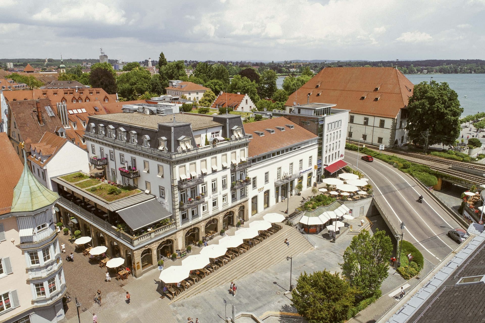 Luftaufnahme der Tertianum Seniorenresidenz in Konstanz