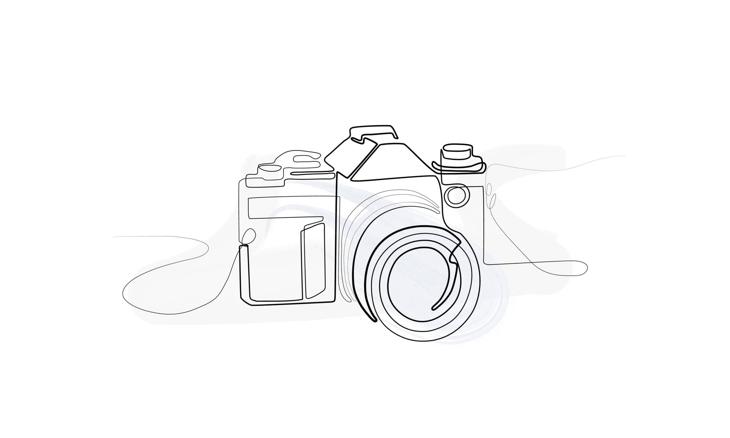 Skizze eines Fotoapparats