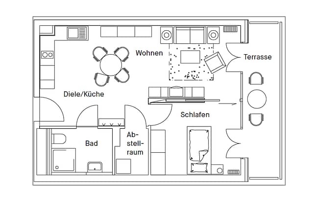 2 Zimmer Wohnung in der Seniorenwohnung Tertianum Konstanz