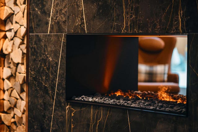 Kamin in einer Wohnung im Tertianum