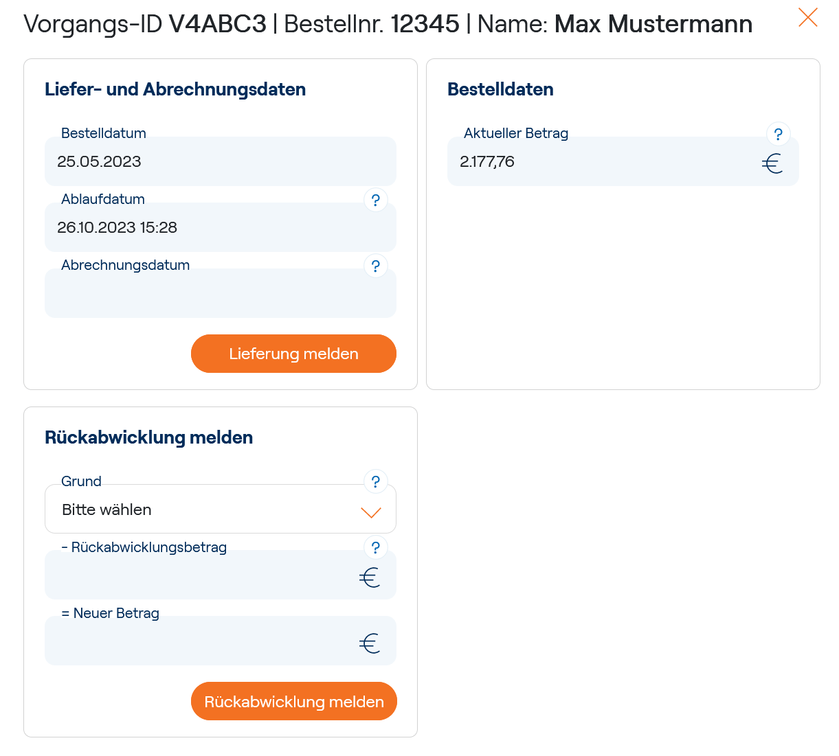 Vorgang Details