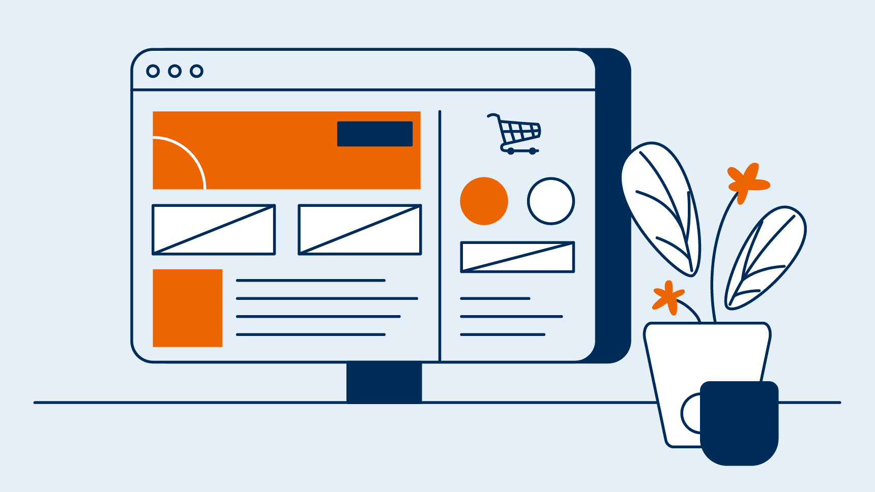 Illustration - Teaser von Onlineshop-Werbung für easyCredit-Ratenkauf