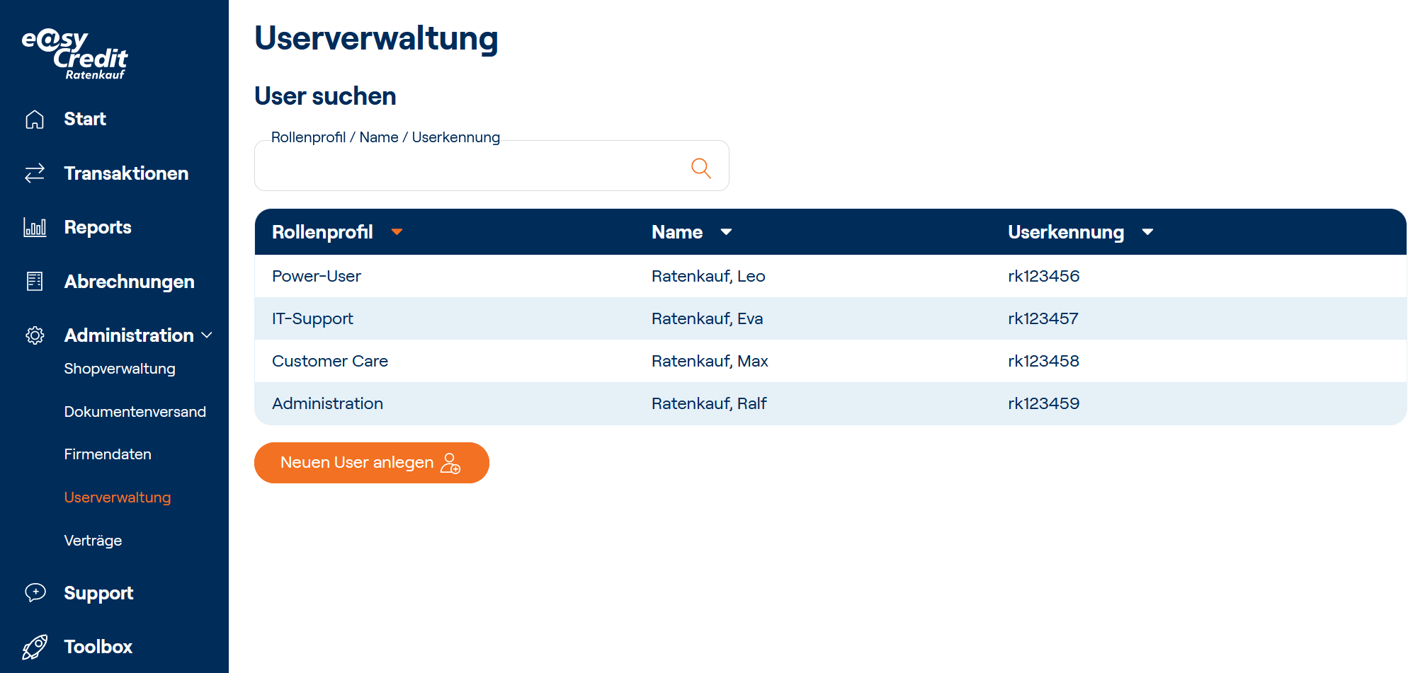 Userverwaltung