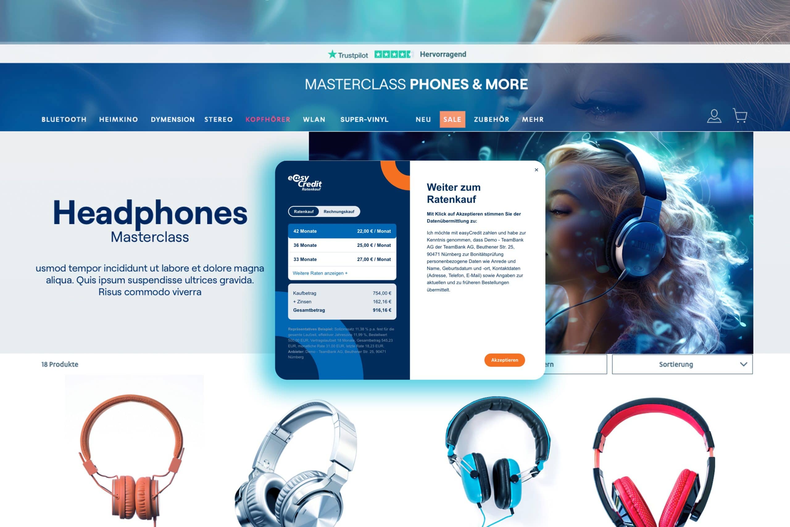 Finanzierungsmodelle wie der easyCredit-Ratenkauf senken Kaufhürden.