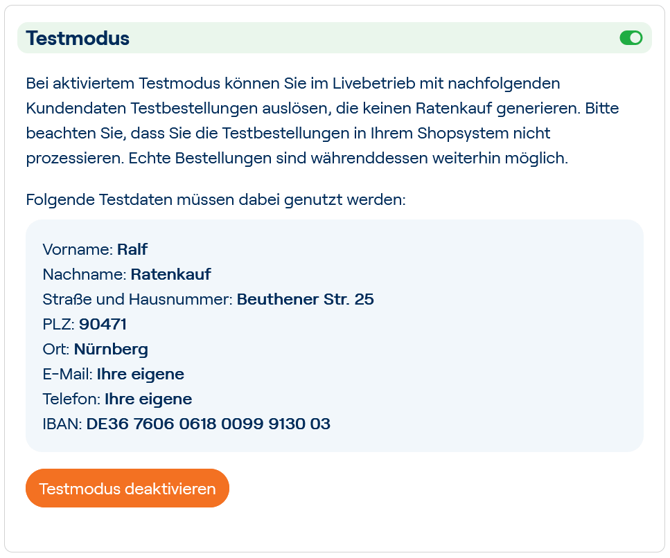 Testmodus