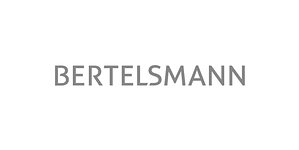 schwarzes Logo von Bertelsmann - einem Partner von RAS Services