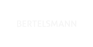 weißes Logo von Bertelsmann - einem Partner von RAS Services