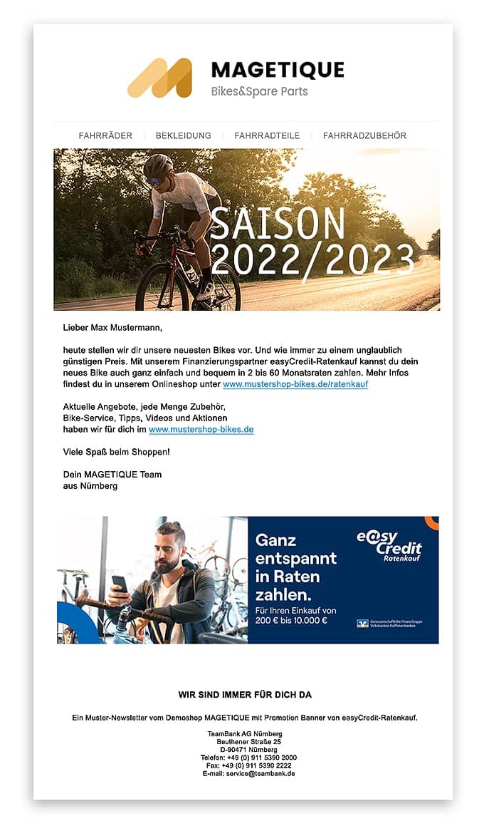 Beispiel Newsletter