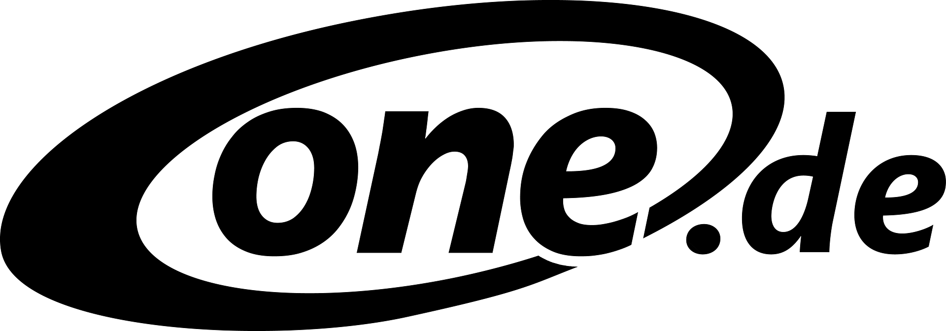 One Logo Schwarz Mit Groer Domainendung