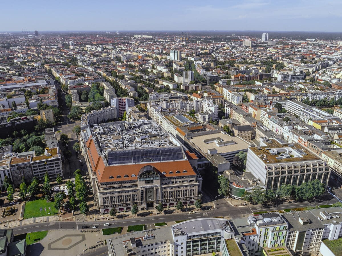Eine Luftaufnahme der Außenfassade der Tertianum Residenz Berlin.