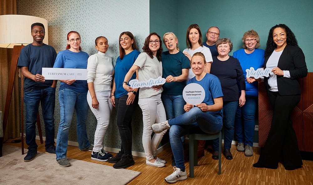 Gruppenbild des Teams von Tertianum Care, dem mobilen Pflegedienst von Tertianum