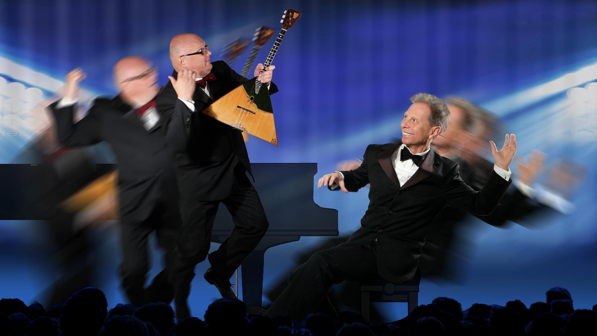 Star-Virtuose Prof. Andreij Gorbatschow (Balalaika) und Lothar Freund (Klavier)